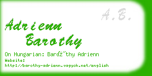 adrienn barothy business card